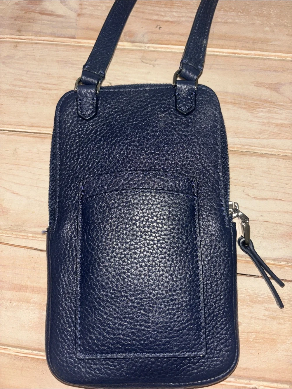 kate spade Black Pebbled Leather Crossbody Phone Pouch